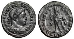 Ancient Coins - Constantine I The Great "SOLI INVICTO COMITI Sol" London RIC 122 VF