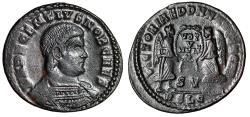 Ancient Coins - Decentius Follis "Two Victories" Lugdunum (Lyons) Very Fine