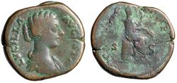 Ancient Coins - Lucilla (Wife of Lucius Verus) AE Sestertius "Ceres with Corn" Fine