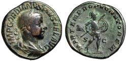 Ancient Coins - Gordian III Sestertius "Mars With Weapons" Rome Very Fine