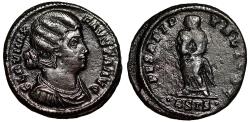 Ancient Coins - Fausta (Wife of Constantine I The Great) "Portrait & Spes, Infants" Siscia