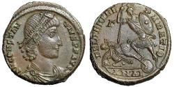 Ancient Coins - Constantius II Centenionalis "Spearing Horse Rider" Antioch Extremely Fine