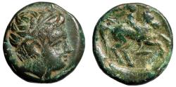 Ancient Coins - Macedonian King: Philip II AE17 "Apollo & Youth on Horse, Spearhead"