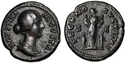 Ancient Coins - Faustina II Junior (Wife of Marcus Aurelius) AE As "Fecunditas with Children"