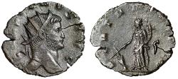 Ancient Coins - Gallienus Antoninianus "Fortuna, Luck and Fortune" Extremely Fine