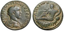 Ancient Coins - Philip I The Arab AE26 of Antioch, Pisidia "Anthios Reclining" Very Rare