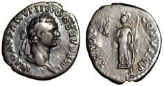 Ancient Coins - Domitian AR Denarius "Minerva, Victory & Spear" 81 AD Rare
