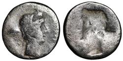Ancient Coins - Error Strike Augustus Quinarius "Portrait / Incuse Portrait, Brockage"