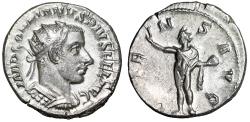 Ancient Coins - Gordian III AR Antoninianus "Sol with Globe" About Extremely Fine