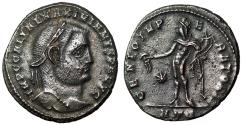 Ancient Coins - Galerius Follis "GENIO IMPERATORIS Genius" Heraclea Good Very Fine