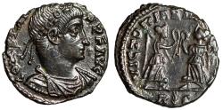 Ancient Coins - Constans I "Two Victories" Rome RIC 92 Scarce Near Extremely Fine