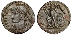 Ancient Coins - Constantinople City Commemorative "Victory, O Left" Arles Rare Extremely Fine