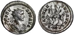Ancient Coins - Probus Silvered Antoninianus "ADVENTVS AVG Horseback" Extremely Fine