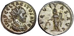 Ancient Coins - Tacitus Silvered Antoninianus "Aequitas With Scales" Near Mint State
