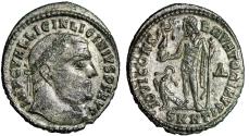 Ancient Coins - Licinius I Silvered Follis "Jupiter, Eagle" Heraclea Extremely Fine