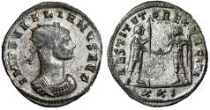 Ancient Coins - Aurelian Silvered Antoninianus "Restoration of the Military" Nice Silvering