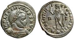 Ancient Coins - Licinius I Silvered Follis "SOLI INVICTO Sol" Rome Choice Extremely Fine