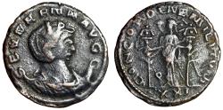 Ancient Coins - Double Struck Severina (Wife of Aurelian) Antoninianus Shifted Error Strike