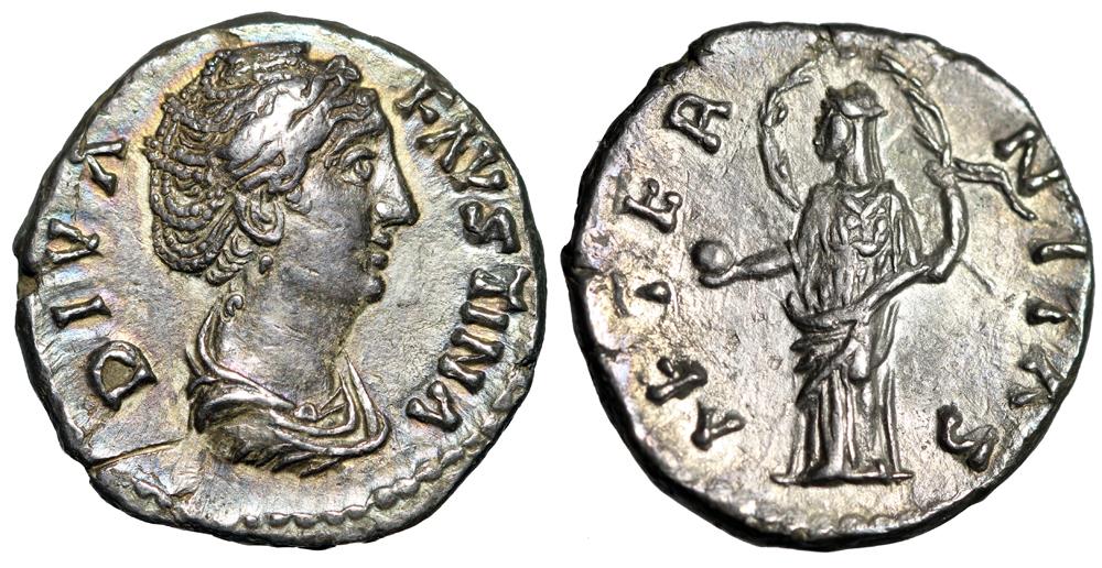 Diva Faustina I Senior AR Denarius Eternity with Billowing Veil ...