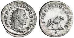 Ancient Coins - Philip I AR Antoninianus "Lion" Rome 1000th Anniversary Extremely Fine