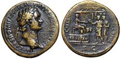 Ancient Coins - Domitian Sestertius Ludi Saeculares (Secular Games) Issue Very Fine