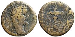Ancient Coins - Septimius Severus AE Sestertius "Aquila Between Signa" Legionary Scarce