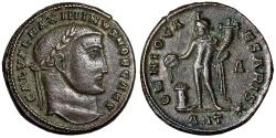 Ancient Coins - Maximinus II Daia as Caesar Follis "Genius of the Caesar" Antioch Good Very Fine
