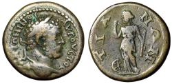 Ancient Coins - Caracalla AE23 of Tium, Bithynia "Nemesis, Wheel" Very Rare