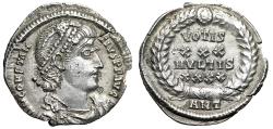 Ancient Coins - Constantius II AR Siliqua "VOTIS XXX MVLTIS XXXX in Wreath" Antioch