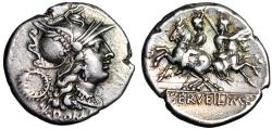 Ancient Coins - C Servilius MF AR Denarius "Dioscuri on Horses, Riding Opposite Directions"