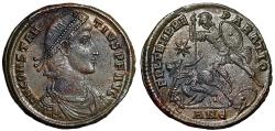 Ancient Coins - Constantius II Centenionalis "Spearing Enemy" Antioch Extremely Fine