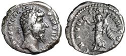 Ancient Coins - Lucius Verus AR Denarius "Victory" Rome Exceptional Portrait Nicely Toned