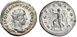 Ancient Coins - Trajan Decius AR Antoninianus "Victory" Good Very Fine