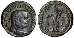 Ancient Coins - Galerius AE Follis "Genius Holding Patera" Antioch Very Fine