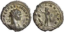 Ancient Coins - Aurelian Silvered Antoninianus "SOL INVICTO Sol" Tripolis Rare