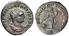 Ancient Coins - Tacitus Silvered Antoninianus "Providentia" Ticinum Good Very Fine