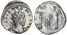 Ancient Coins - Gallienus AR Antoninianus "DEO MARTI Mars in Temple"
