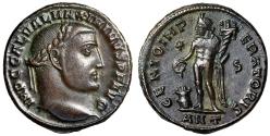 Ancient Coins - Galerius AE Follis "Genius by Altar" Antioch Good Very Fine Choice
