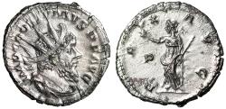 Ancient Coins - Postumus AR Antoninianus "Pax, Peace with Olive Branch" Extremely Fine
