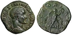 Ancient Coins - Maximinus I Thrax AE Sestertius "Victory" Rome Extremely Fine
