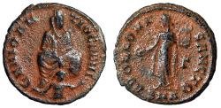 Ancient Coins - Anonymous Pagan Issue Under Tetrarchy Era Roman Empire "Tyche / Apollo"