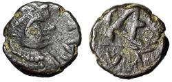 Ancient Coins - Leo I AE10 "Monogram in Wreath, CVZ exergue" Cyzicus Very Rare