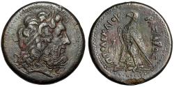 Ancient Coins - Ptolemaic Kingdom: Ptolemy III Euergetes AE42 "Zeus Ammon / Eagle" Choice
