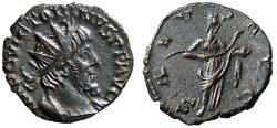 Ancient Coins - Victorinus Antoninianus "Salus Feeding Snake" About Extremely Fine