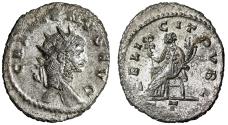 Ancient Coins - Gallienus Silvered Antoninianus "FELICIT PVBL Felicitas Seated" Extremely Fine