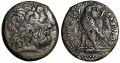 Ancient Coins - Ptolemaic Kingdom: Ptolemy III Euergetes AE38 "Eagle, Monogram" Good Very Fine