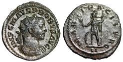 Ancient Coins - Probus Silvered Antoninianus "Mars, Leaning on Shield" Extremely Fine