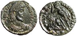 Ancient Coins - Constantius II Nummus "Soldier Spearing Horse Rider" Antioch Extremely Fine