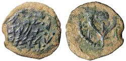 Ancient Coins - Alexander Jannaeus AE Prutah, Hasmonean Dynasty, Judea TJC Group Q
