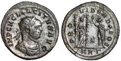 Ancient Coins - Tacitus Silvered Antoninianus "Providentia & Sol" Serdica Choice Extremely Fine